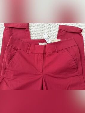 LOFT Cranberry Stretch Skinny Pants NWT
